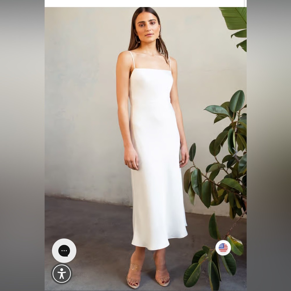 Claudia Satin Midi Dress